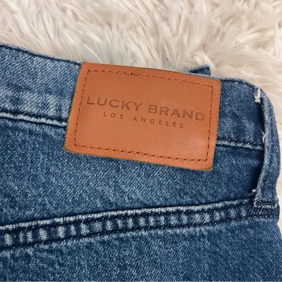 Lucky Brand Blue Boy Mid-Rise Relaxed Straight Leg Distressed Jeans Size 12/31 - Picture 13 of 13